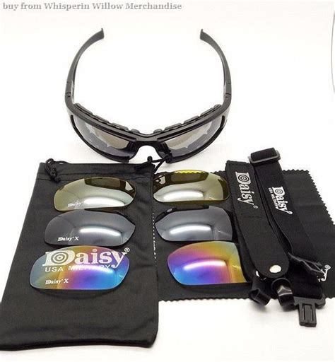 daisy sunglasses with interchangeable lenses.